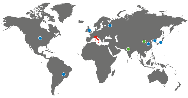 Mappa spal nel mondo